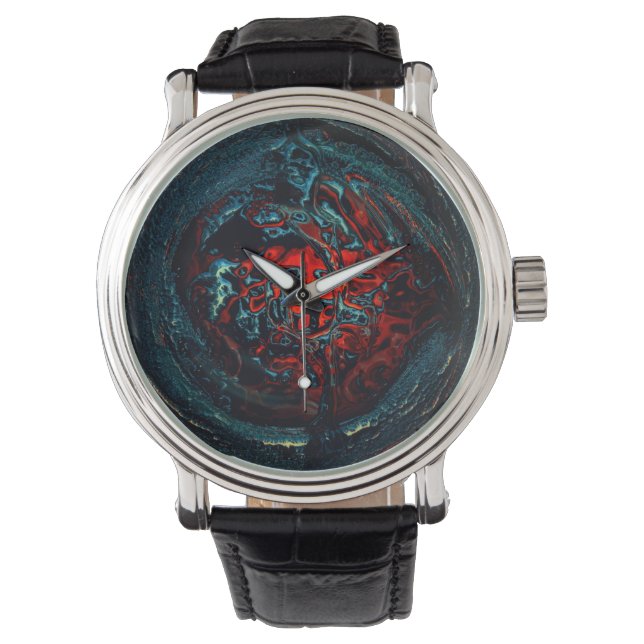 Ocean Inferno Red Glow Horloge (Voorkant)