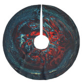 Ocean Inferno Red Glow Kerstboom Rok (Voorkant)