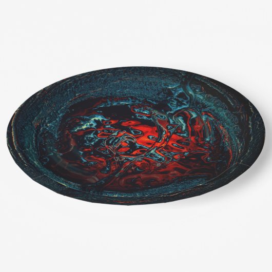 Ocean Inferno Red Glow Papieren Bordje (Gekanteld)