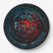 Ocean Inferno Red Glow Papieren Bordje (Voorkant)