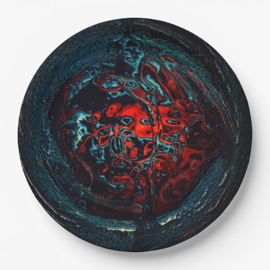 Ocean Inferno Red Glow Papieren Bordje (Voorkant)