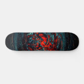 Ocean Inferno Red Glow Persoonlijk Skateboard (Horizontaal)