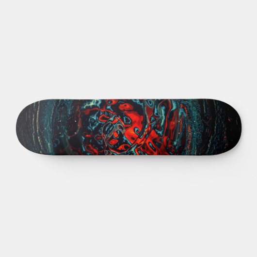 Ocean Inferno Red Glow Persoonlijk Skateboard (Horizontaal)