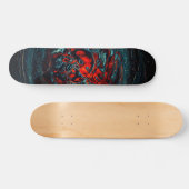 Ocean Inferno Red Glow Persoonlijk Skateboard (Horizontaal)