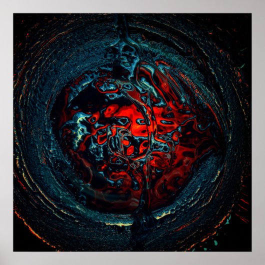 Ocean Inferno Red Glow Poster (Voorkant)