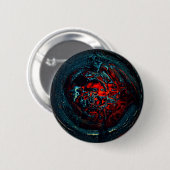 Ocean Inferno Red Glow Ronde Button 5,7 Cm (Voorkant /achterkant)