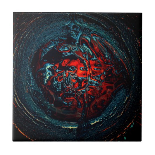 Ocean Inferno Red Glow Tegeltje (Voorkant)