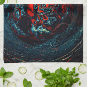 Ocean Inferno Red Glow Theedoek (Gevouwen)