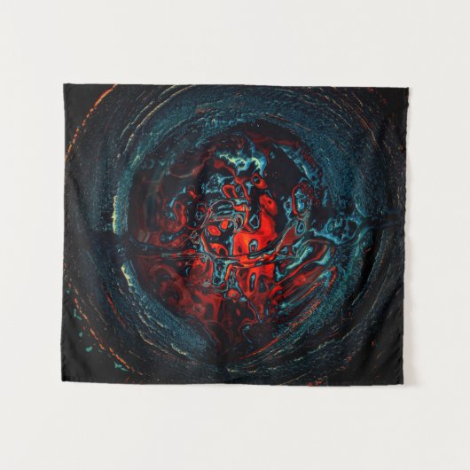 Ocean Inferno Red Glow Wandkleed (Voorkant (horizontaal))