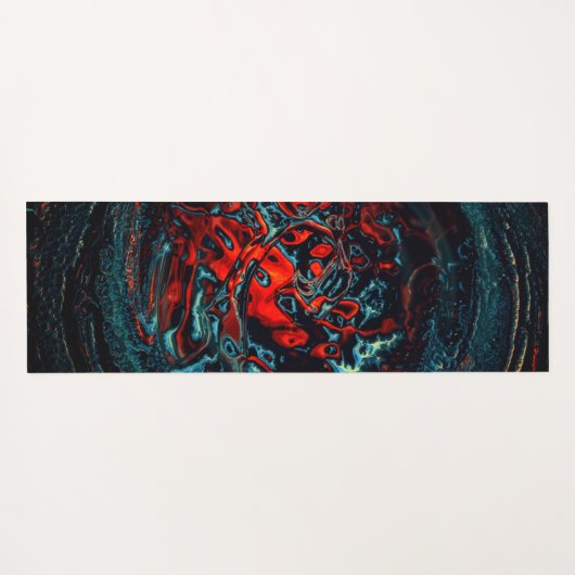 Ocean Inferno Red Glow Yogamat (Achterkant (horizontaal))