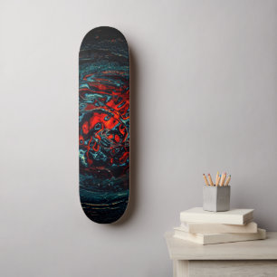 Ocean Inferno Rode Gloed Persoonlijk Skateboard