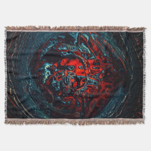Ocean Inferno Rood Gloei Deken (Voorkant)