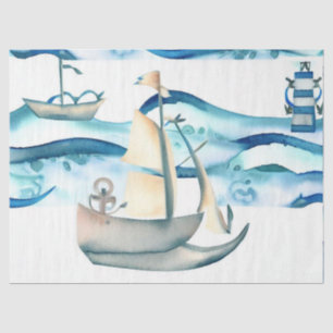 "Ocean-infused Inspiration: Nautical Voyage" Tissuepapier