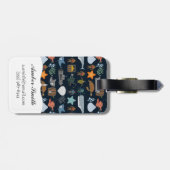 Ocean Inhabitants Patroon 1 Bagagelabel (Achterkant horizontaal)