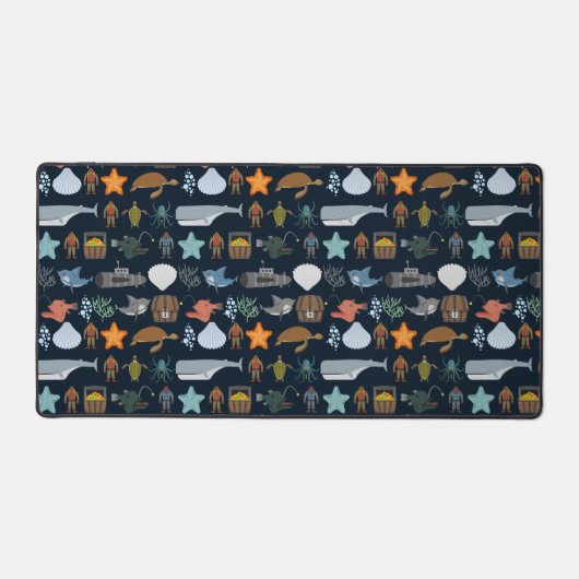 Ocean Inhabitants Patroon 1 Bureaumat (Voorkant)