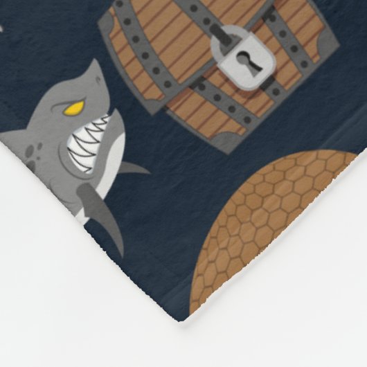 Ocean Inhabitants Patroon 1 Fleece Deken (Hoek)