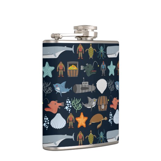 Ocean Inhabitants Patroon 1 Heupfles (Rechts)