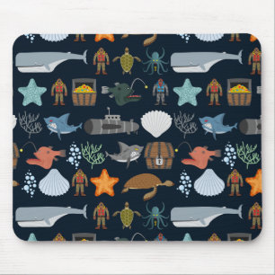 Ocean Inhabitants Patroon 1 Muismat