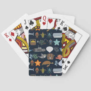 Ocean Inhabitants Patroon 1 Pokerkaarten