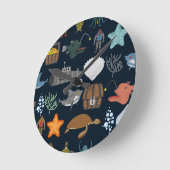 Ocean Inhabitants Patroon 1 Ronde Klok (Hoek)