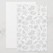 Ocean Inhabitants Patroon 3 Briefpapier (Voorkant / Achterkant)