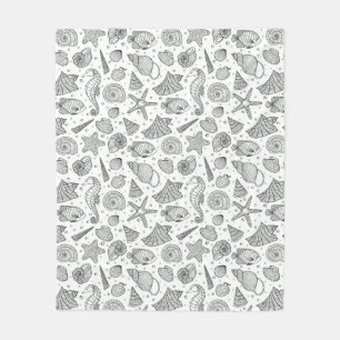 Ocean Inhabitants Patroon 3 Fleece Deken
