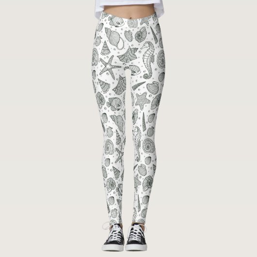 Ocean Inhabitants Patroon 3 Leggings (Voorkant)