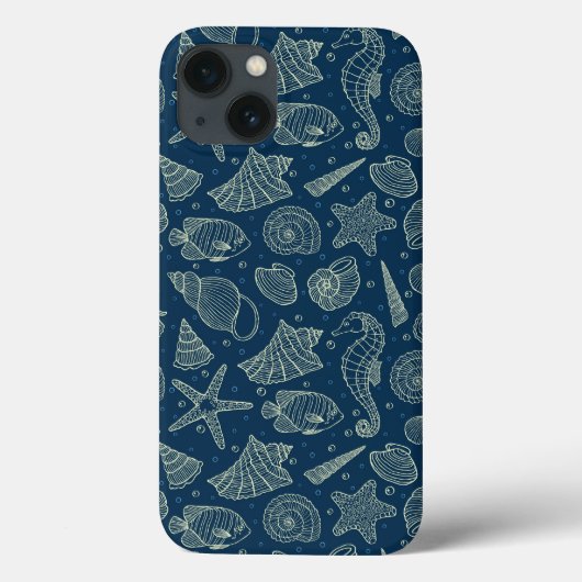 Ocean Inhabitants Pattern 2 Case-Mate iPhone Case (Achterkant)