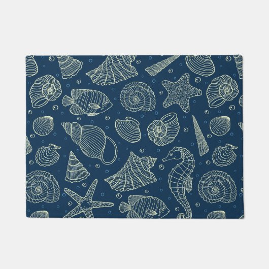 Ocean Inhabitants Pattern 2 Deurmat (Voorkant)