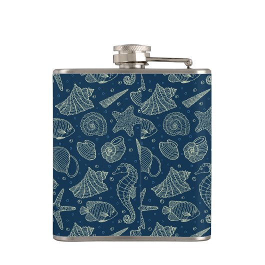 Ocean Inhabitants Pattern 2 Heupfles (Achterkant)