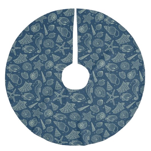 Ocean Inhabitants Pattern 2 Kerstboom Rok (Voorkant)