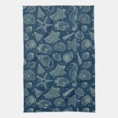 Ocean Inhabitants Pattern 2 Theedoek (Verticaal)