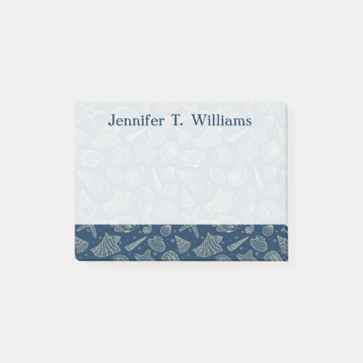 Ocean Inhabitants Pattern | Jouw namen toevoegen Post-it® Notes (Voorkant)
