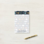 Ocean Inhabitants Pattern | Jouw namen toevoegen Post-it® Notes (Op bureau)