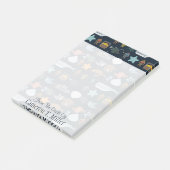 Ocean Inhabitants Pattern | Jouw namen toevoegen Post-it® Notes (Schuin)