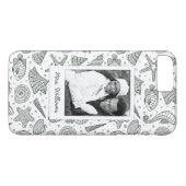 Ocean Inhabitants Pattern | Uw foto en naam Case-Mate iPhone Case (Achterkant (Horizontaal))