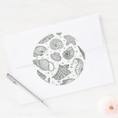 Ocean Inrésidents Pattern 3 Ronde Sticker (Envelop)