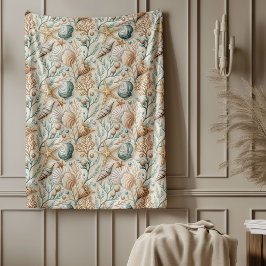 Ocean Inspired Blanket met zachte motieven voor ze Fleece Deken