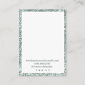 Ocean-Inspired Glitter Earring Display Kaart Visitekaartje (Achterkant)