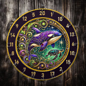 Ocean-Inspired Orca Dartboard Muuraccent Dartbord