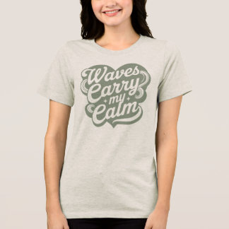 Ocean Inspired Retro Typography Tri-Blend Shirt