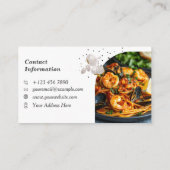 Ocean-Inspired Seafood Restaurant Visitekaartje (Achterkant)