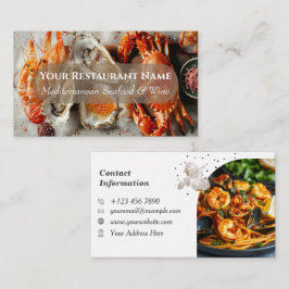 Ocean-Inspired Seafood Restaurant Visitekaartje