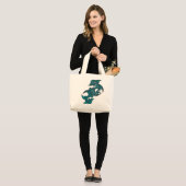 Ocean-Inspired Shoulder Bag Grote Tote Bag (Voorkant (model))