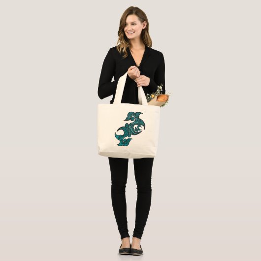 Ocean-Inspired Shoulder Bag Grote Tote Bag (Voorkant (model))