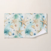 Ocean-Inspired Starfish & Seashells Coastal Decor Bad Handdoek (Handdoek)