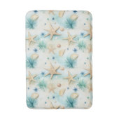 Ocean-Inspired Starfish & Seashells Coastal Decor Badmat (Voorkant Verticaal)
