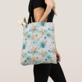 Ocean-Inspired Starfish & Seashells Coastal Decor Tote Bag (Dichtbij)