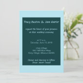 Ocean Inspired Wedding Invitation Kaart (Staand voorkant)