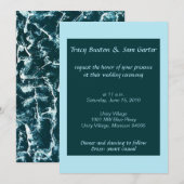 Ocean Inspired Wedding Invitation Kaart (Voorkant / Achterkant)